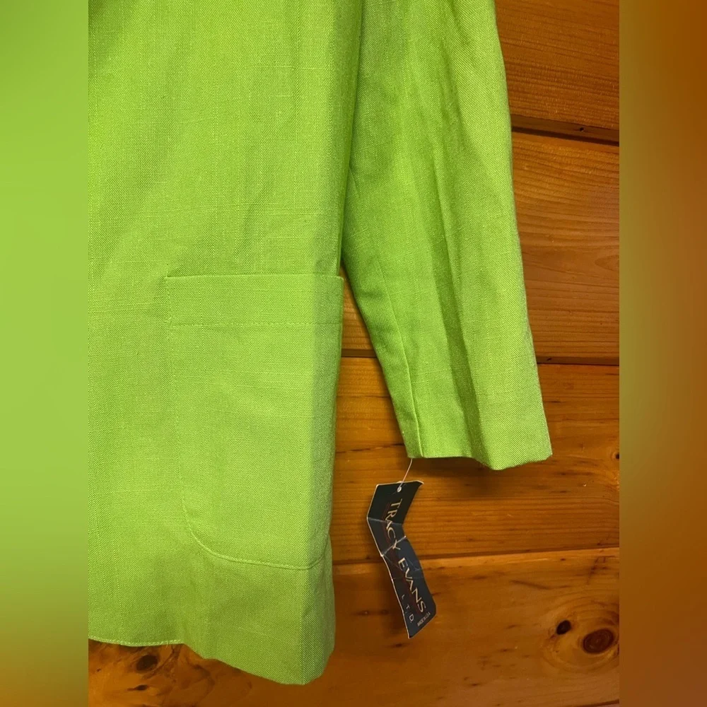 Tracy Evans NWT Green Vintage Single Button Blazer Jacket Women’s Medium